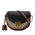 Gucci AB Gucci Brown Beige Coated Canvas Fabric GG Supreme Saddle Padlock Crossbody Italy