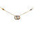 Gucci AB Gucci Gold 18K Yellow Gold Metal Multi Stone GG Running Pendant Necklace Italy