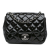 Chanel B Chanel Black Patent Leather Leather Mini Square Classic Patent Single Flap Italy