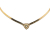 Christian Dior B Dior Gold Gold Plated Metal Heart Rhinestones Pendant Necklace Germany