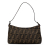 Fendi B Fendi Brown Canvas Fabric Zucca Shoulder Bag Italy