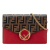 Fendi B Fendi Brown with Red Calf Leather F Is Fendi Zucca Wallet On Chain Italy