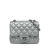 Chanel B Chanel Silver Calf Leather Mini Square Classic skin Single Flap Italy