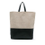 Celine B Celine Brown Beige Canvas Fabric Bicolor Leather Vertical Cabas Tote Italy