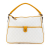 Gucci B Gucci White with Yellow Coated Canvas Fabric GG Supreme Plus Joy Handbag Italy