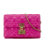 Christian Dior B Dior Pink Hot Pink Lambskin Leather Leather Lambskin Cannage DiorAddict Wallet on Chain Italy