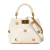 Valentino AB Valentino White Ivory Calf Leather Small Roman Stud Satchel Italy