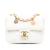 Chanel White Mini Square Classic Lambskin Casino Royale Charms Single Flap France