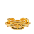 Hermès B Hermès Gold Gold Plated Metal Chaine d'Ancre Scarf Ring France