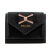 Prada AB Prada Black Saffiano Leather Fiocco Compact Wallet Italy