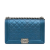 Chanel AB Chanel Blue Lambskin Leather Leather Medium Perforated Lambskin Boy Flap Italy