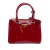 Prada AB Prada Red Patent Leather Leather Mini Patent Galleria Double Zip Satchel Italy