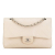 Chanel B Chanel Brown Light Beige Lambskin Leather Leather Medium Classic Lambskin Double Flap France