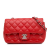 Chanel B Chanel Red Lambskin Leather Leather Mini Rectangular Classic Lambskin Single Flap Italy