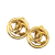 Chanel B Chanel Gold Gold Plated Metal CC Clip On Earrings France