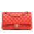 Chanel B Chanel Red Lambskin Leather Leather Medium Classic Lambskin Double Flap France