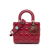 Christian Dior B Dior Red Lambskin Leather Leather Small Lambskin Cannage My ABCDior Lady Dior Italy