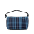 Burberry B Burberry Blue Nylon Fabric Nova Check Handbag Italy