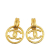 Chanel AB Chanel Gold Gold Plated Metal CC Swing Clip On Earrings France