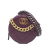 Chanel AB Chanel Purple Lambskin Leather Leather Lambskin 19 Round Clutch with Chain Italy