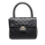 Chanel B Chanel Black Lambskin Leather Leather Small Lambskin Kelly Top Handle Bag France