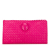 Bottega Veneta B Bottega Veneta Pink Calf Leather Intrecciato Flap Clutch Italy