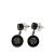 Chanel AB Chanel Black Resin Plastic CC Tire Drop Earrings France