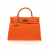 Hermès Kelly 35 Handbag in Orange Leather