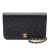 Chanel B Chanel Black Lambskin Leather Leather CC Quilted Lambskin Full Flap France