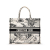 Christian Dior AB Dior White Canvas Fabric Large Zodiac Book Tote Italy