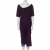 Tadashi Shoji Robe de cocktail froncée aubergine