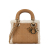 Christian Dior B Dior Brown Suede Leather Mini Shearling Cannage Lady Dior Italy