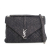 Saint Laurent B Saint Laurent Gray Denim Fabric Large Triquilt Monogram Envelope Shoulder Bag Italy