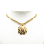 Chanel AB Chanel Gold Gold Plated Metal CC Flower Pendant Necklace France