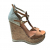 Jimmy Choo Cork and Leather Wedges