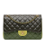 Chanel Green Dark Green Lambskin Leather Leather Jumbo Classic Tricolor Lambskin Double Flap France