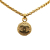 Chanel AB Chanel Gold Gold Plated Metal CC Round Pendant Necklace France