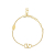 Valentino B Valentino Gold Gold Plated Metal VLogo Signature Bracelet Italy