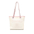 Chanel B Chanel White with Pink Canvas Fabric Mini Deauville Tote Italy