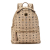 MCM B MCM Brown Beige Coated Canvas Fabric Medium Visetos Studded Stark Backpack Korea, South