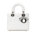 Christian Dior AB Dior White Lambskin Leather Leather Small Lambskin Cannage Lady Dior Italy