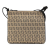 Fendi B Fendi Brown Beige Canvas Fabric Zucchino Crossbody Italy