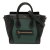 Celine B Celine Green Dark Green Calf Leather Nano Bicolor Luggage Tote Italy