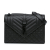 Saint Laurent AB Saint Laurent Black Calf Leather Medium Grain De Poudre Triquilt Monogram Envelope Bag Italy