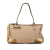 Gucci AB Gucci Brown Beige with Gold Canvas Fabric GG Princy Shoulder Bag Italy