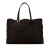 Fendi B Fendi Brown Dark Brown Canvas Fabric Zucchino Tote Italy