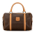 Celine AB Celine Brown Coated Canvas Fabric Macadam Boston Bag Italy