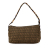 Fendi B Fendi Brown Khaki Canvas Fabric Zucchino Braided Pochette Italy