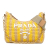 Prada AB Prada Brown Beige Raffia Natural Material Effect Crochet Striped Re-Edition 2005 Satchel Italy