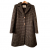 Diego M Woolen coat grey and gold